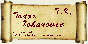 Todor Kokanović vizit kartica